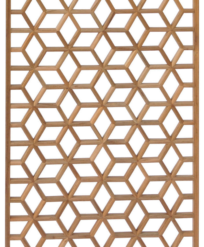 Rectangular Plain Wood Geometric Pattern Wall Panel