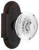 Cottage Plate Privacy Crystal Egg and Dart Knob, Timeless Bronze, 2.375"