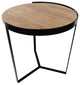 20" Contempo Brown and Black Round Wood Tri Leg End Table