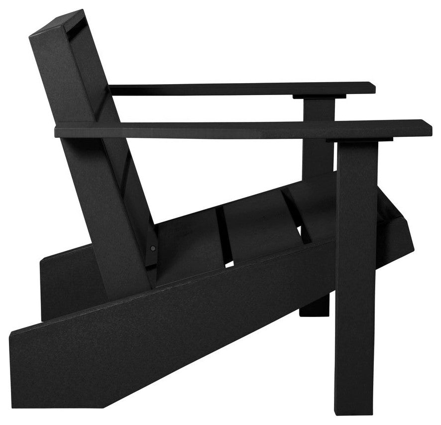 Haven Modern Adirondack Chair, Black Sand