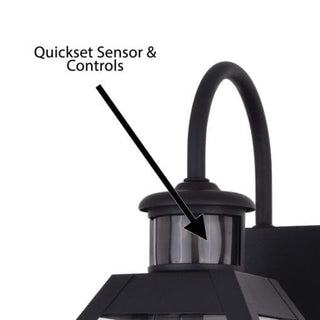 Nottingham Dualux 8.5-in. 2 Light Outdoor Motion Sensor Wall Light