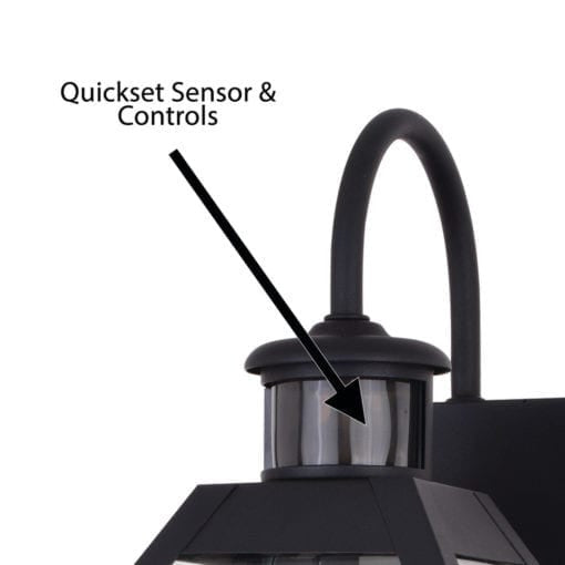 Nottingham Dualux 8.5-in. 2 Light Outdoor Motion Sensor Wall Light