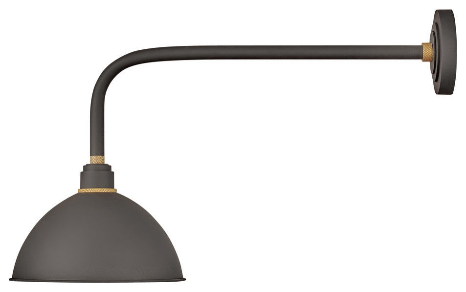 Hinkley Foundry 1-Light Outdoor Wall Mount Lantern, Museum Bronze