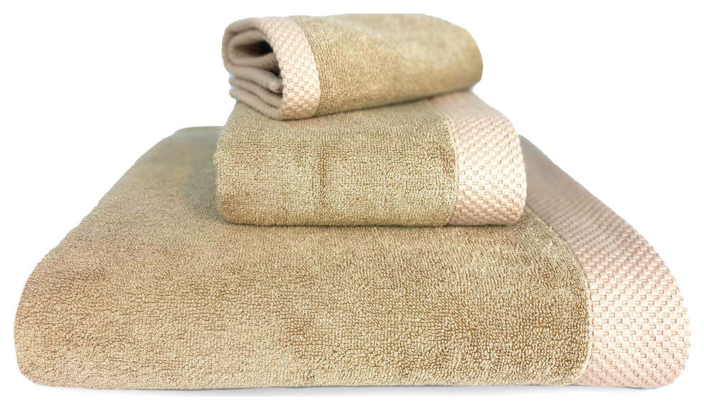 BedVoyage Luxury Viscose from Bamboo Towel Collection, Champagne, 3 Piece Set