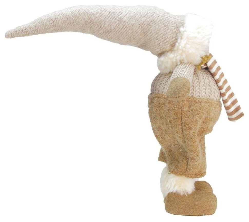 12" Decorative Champagne Boy in Pants Christmas Table Top Figure