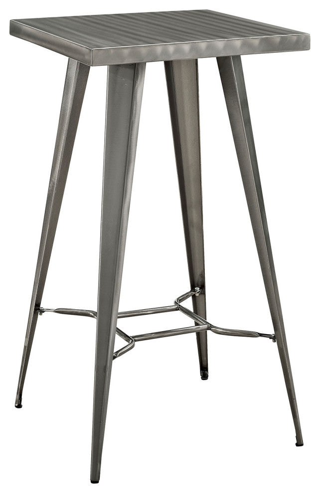 Modern Gunmetal Direct Metal Bar Table