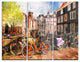 "Amsterdam City Artwork" Metal Wall Art, 3 Panels, 36"x28"