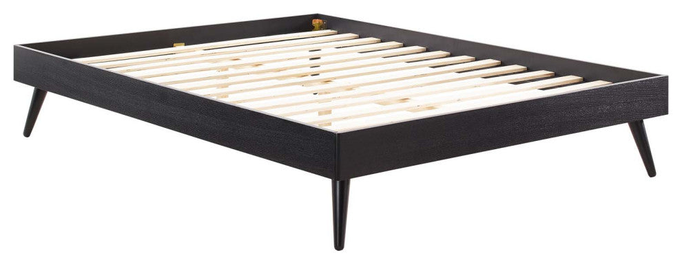 Margo Queen Wood Platform Bed Frame Black
