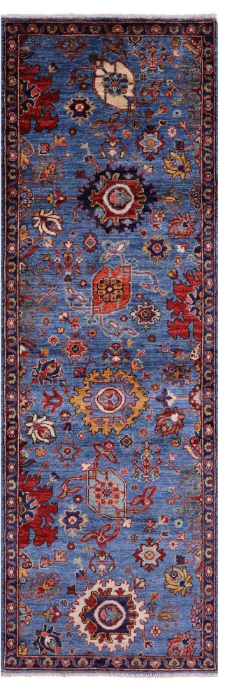 Runner Persian Fine Serapi Hand Knotted Wool Rug 2' 7" X 7' 11" - Q12686