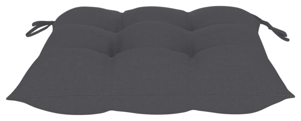 Vidaxl Garden Chairs 4-Piece Set With Anthracite Cushions Solid Teak Wood