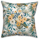White Tropical Floral 18x18 Spun Poly Pillow