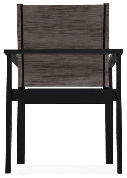 Tribeca Sling Outdoor Stackable Armchair, James/Black
