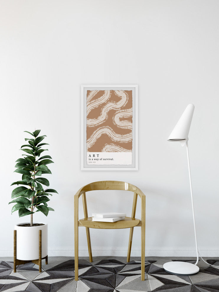 "Art Is a Way of Survival II" Framed Painting Print, 24x36