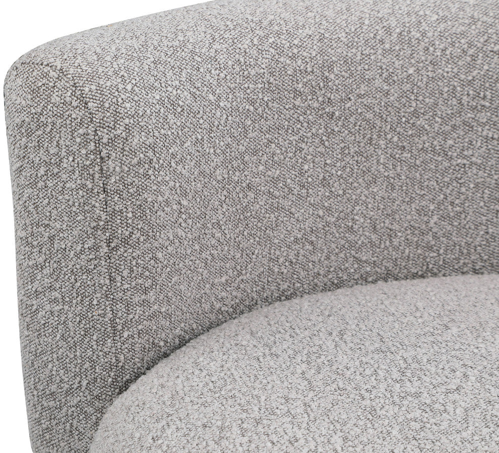 Como Boucle Fabric Upholstered Accent Chair, Taupe