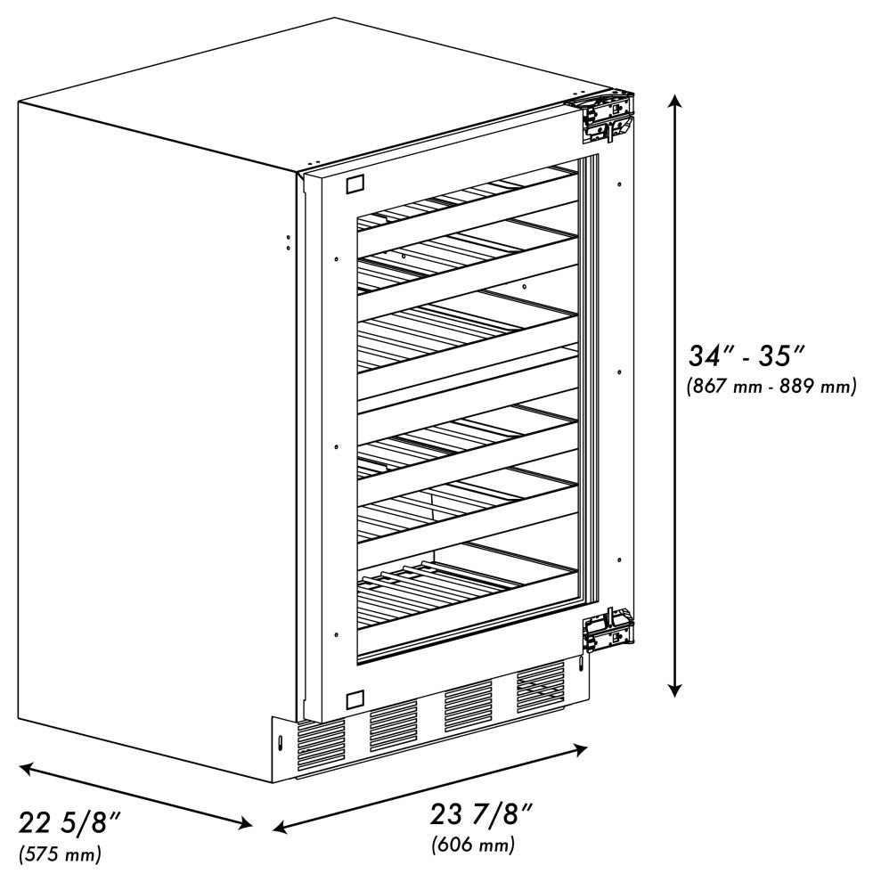 ZLINE 24" Dual-Zone Wine Cooler With Panel-Ready Door