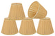 33113-5 Small Pleated Empire Chandelier Clip On Lamp Shade Gold 3"x5"x4 1/4"