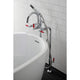 CCK8101DKL Freestanding Tub Faucet With Supply Line, Stop Valve, Polished Chrome