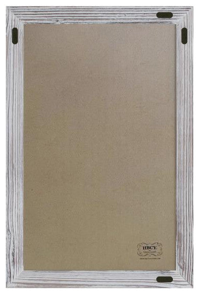 Canterbury Wall Mount Magnetic Chalkboard Sign Set-20" x 30", White Washed, 20" X 30"