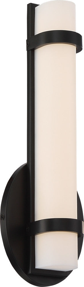Nuvo Slice LED Single Wall Sconce Light Fixture, Aged Bronze