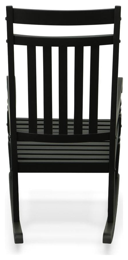 Belmont Outdoor Slat Rocker - Black