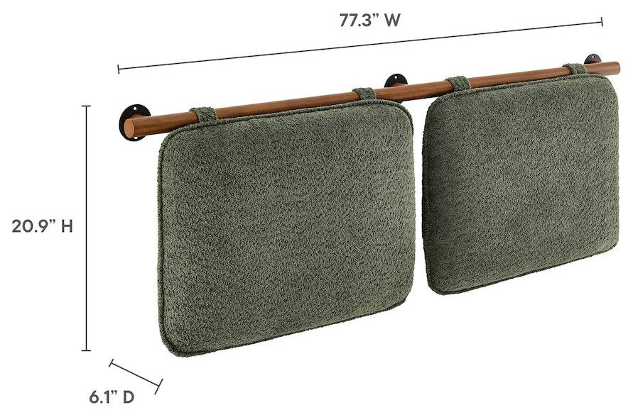 Anela Wall-Mounted Chenille Upholstered King Size Headboard