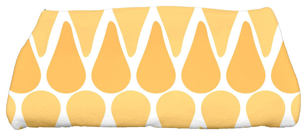 28 x 58-inch, Watermelon Seeds, Geometric Print Bath Towel, Yellow