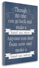 "New Start - Navy" By Jo Moulton, Giclee Print on Gallery Wrap Canvas