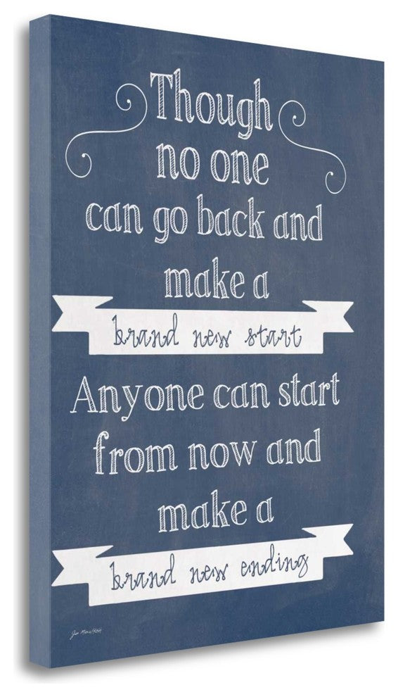 "New Start - Navy" By Jo Moulton, Giclee Print on Gallery Wrap Canvas