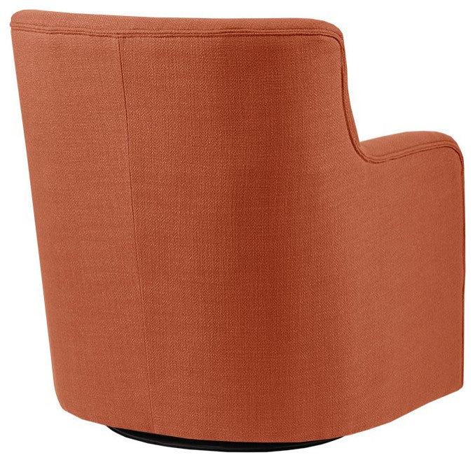 Madison Park Adele Mid Back Round Arm Motion Chair, Spice Orange