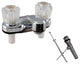 2-Handle Acrylic Non-Metalic 4" Centerset Pop-Up, Polished Chrome