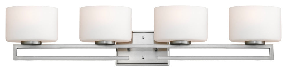 Zlite 335-4V-BN-LED 4-Light Vanity, Matte Opal