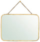 Gold Metal Horizontal Wall Mirror