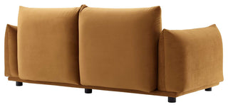 Copious Performance Velvet Loveseat Cognac