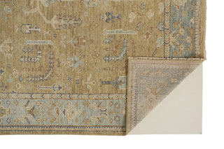 Weave & Wander Irie Gold/Light Blue 3'6"x5'6" Hand Knotted Area Rug