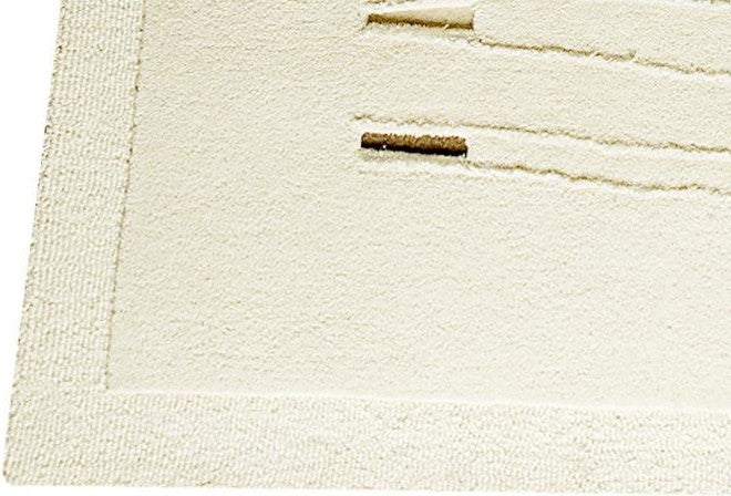 Hand Tufted White Wool Area Rug