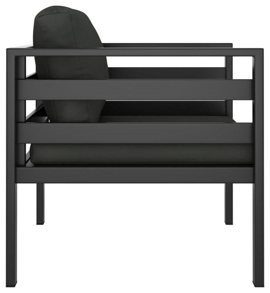 Vidaxl Single Sofa With Cushions Aluminum Anthracite