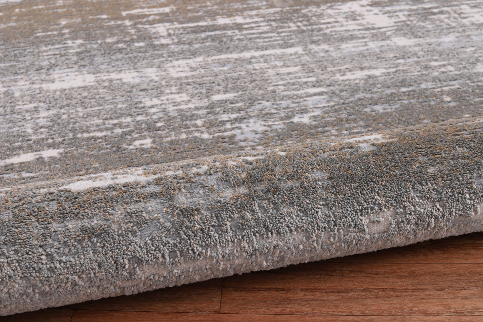 High-Low Hudson Gray/Brown Rug, Gray, 10'x14'