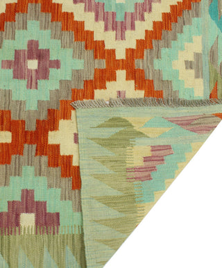 Sangat Flatweave Ashiq Red/Ivory Rug, 4'2 x 6'0