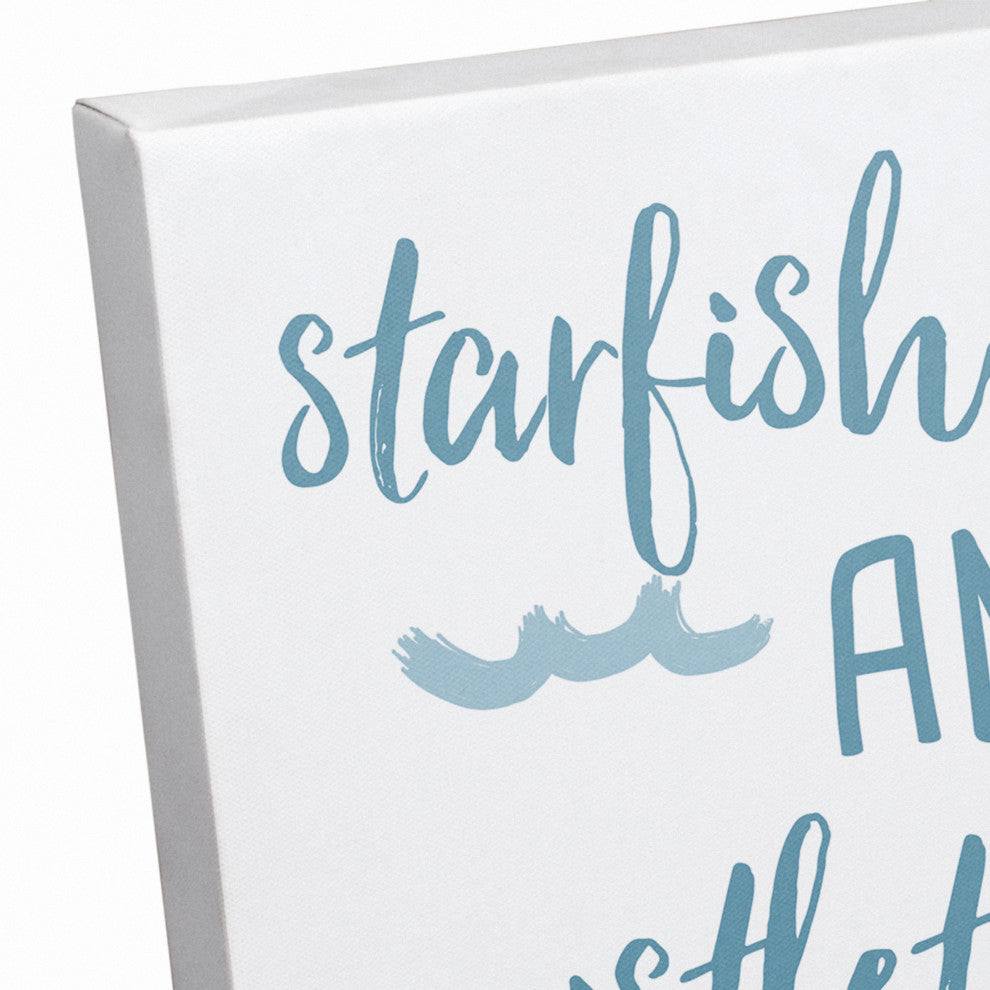 Starfish Wishes and Mistletoe Kisses 11x14 Canvas Wall Art