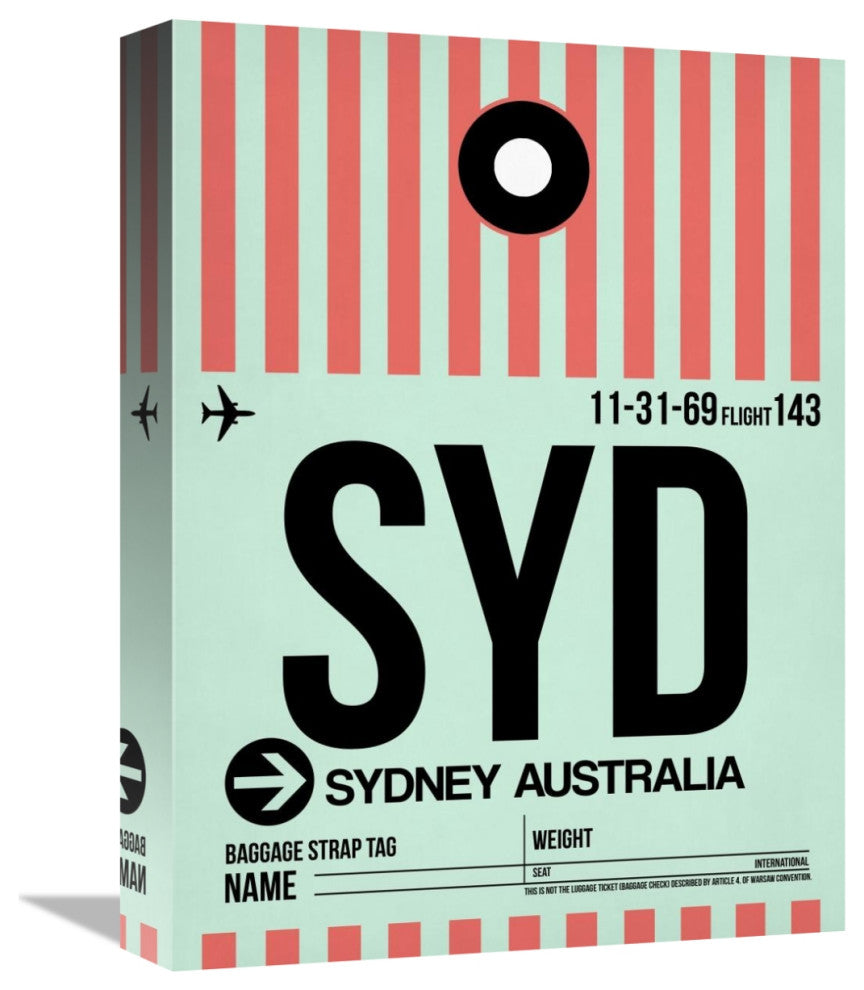 "SYD Sydney Luggage Tag 1" Fine Art Print