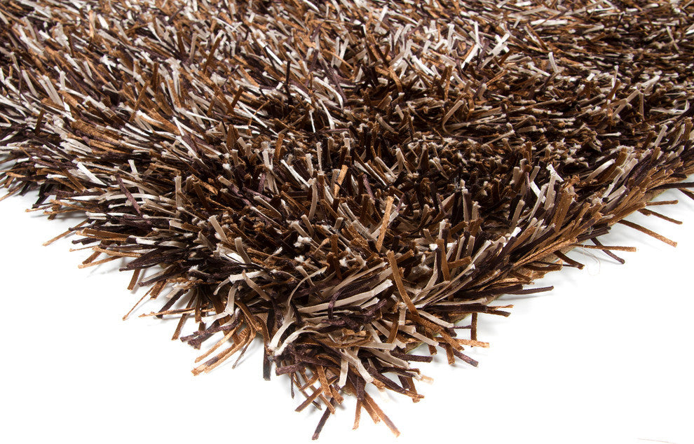 Iris Contemporary Area Rug, Brown, 7'9"x10'6" Rectangle