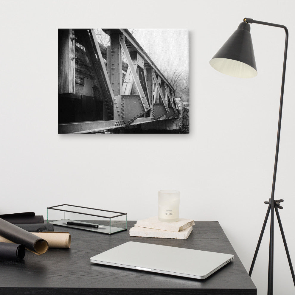 White Clay Creek Bridge Landscape Photo Canvas Wall Art Print, 16" X 20"