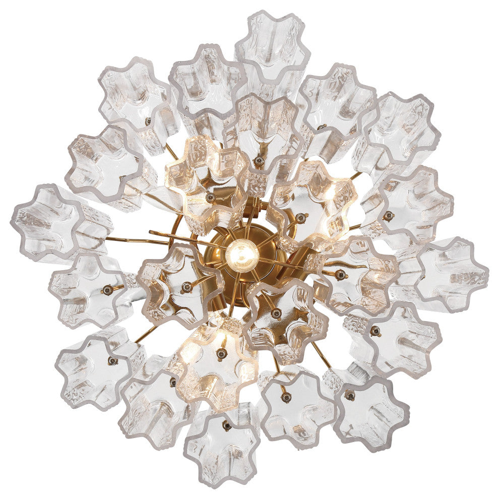 CRYSTORAMA Addis 4 Light Aged Brass Chandelier