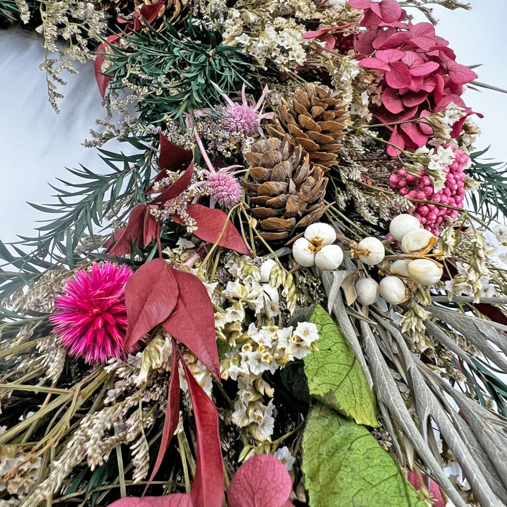 20" Dried Preserved Sea Lavender Mix Wreath