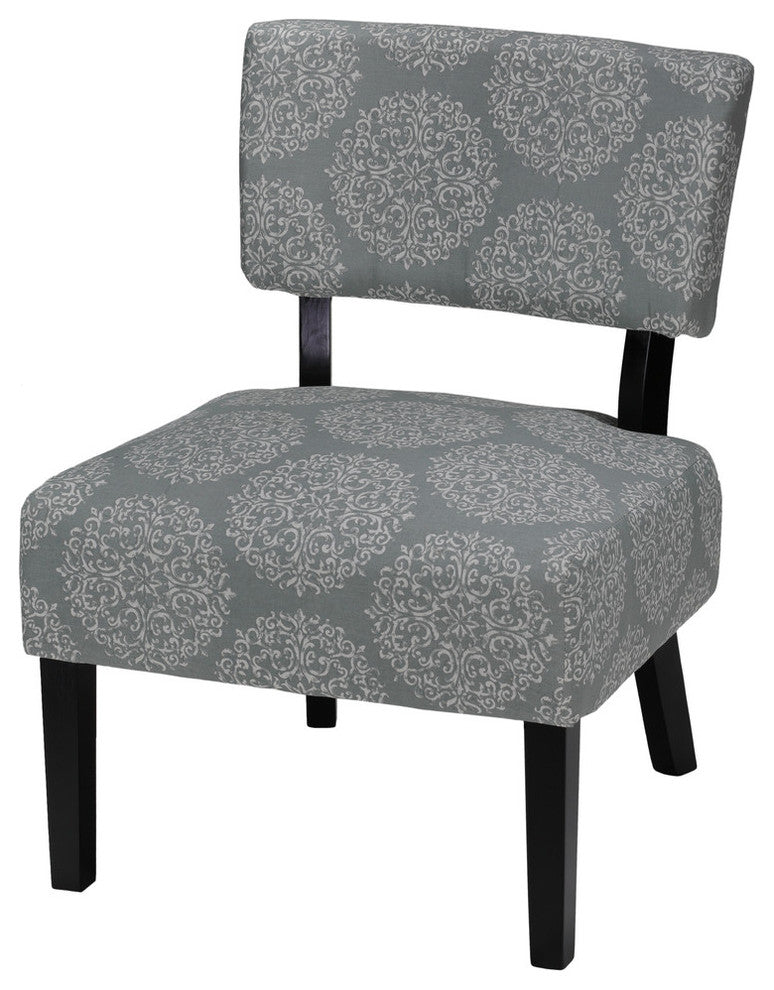 Cortesi Home Largo Damask Armless Accent Chair