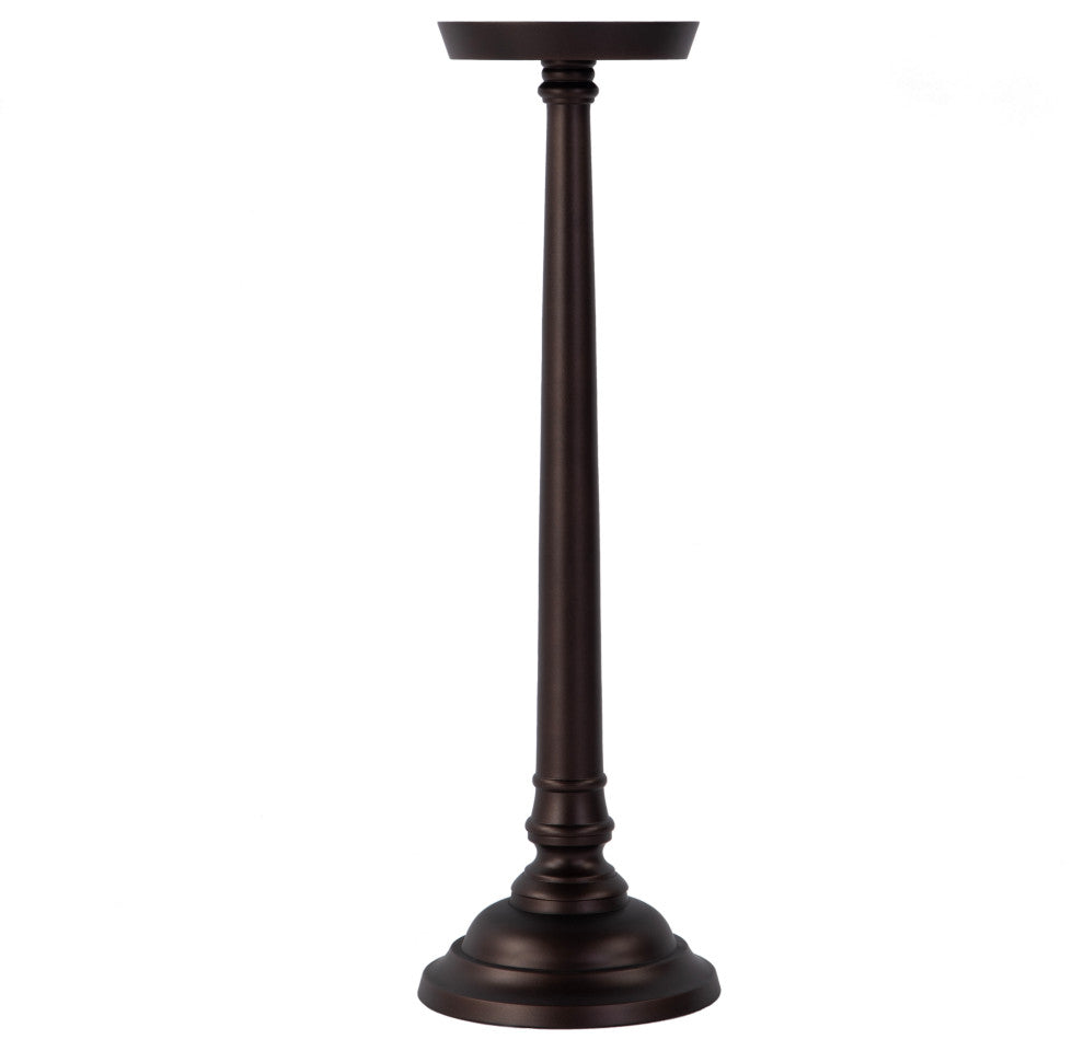 Tilly 7" W Round All Metal Pedestal Base End Table