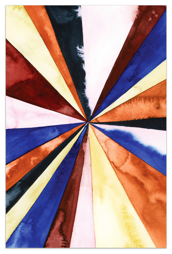 "Desert Layers 3" Abstract Wall Art Frameless Free Floating Tempered Art Glass