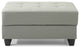 Nyla Gray Faux Leather Upholstered Storage Ottoman