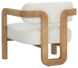 Madrone Lounge Chair, Rustic Oak, Heather Ivory Tweed