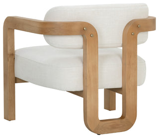 Madrone Lounge Chair, Rustic Oak, Heather Ivory Tweed